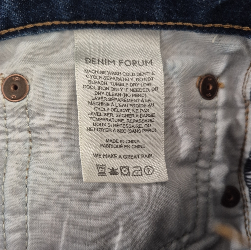 Denim Forum Aritzia The Joni High Rise Loose Crop Denim Jeans Button Fly 24 - Picture 4 of 11